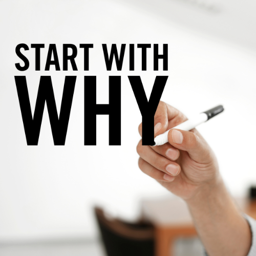 A Mastermind Group mentor writing and reminding to know your purpose, you must start with your why